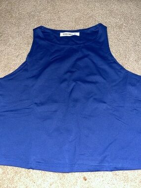 ReoRia Royal Blue Sleeveless Crop Tank